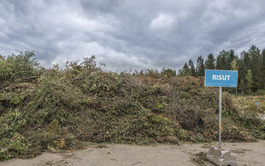 Hämeenlinnan Karanojan jätteidenkäsittelyalueella haketetaan risuja 28.9. alkaen