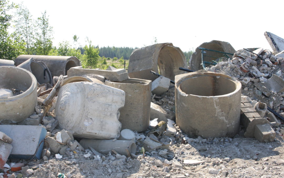 Hämeenlinnan Karanojalla murskataan betonia 20.4.2023 alkaen